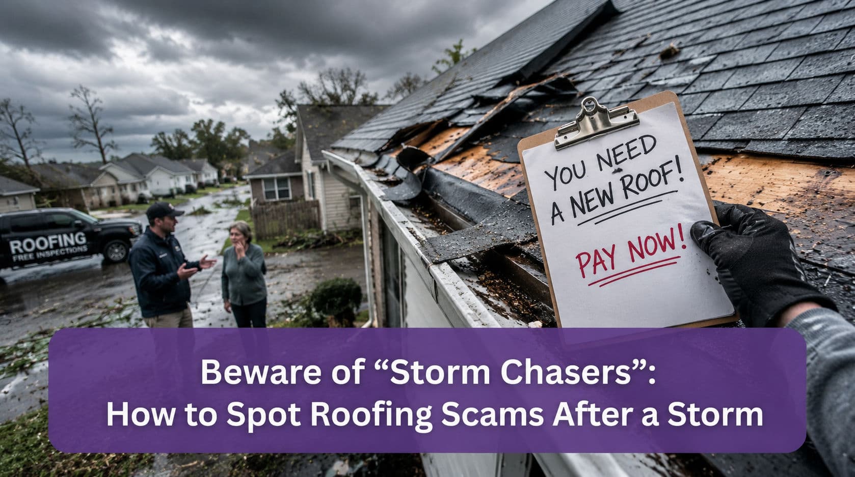 Beware of “Storm Chasers”: How to Spot Roofing Scams After a Storm image