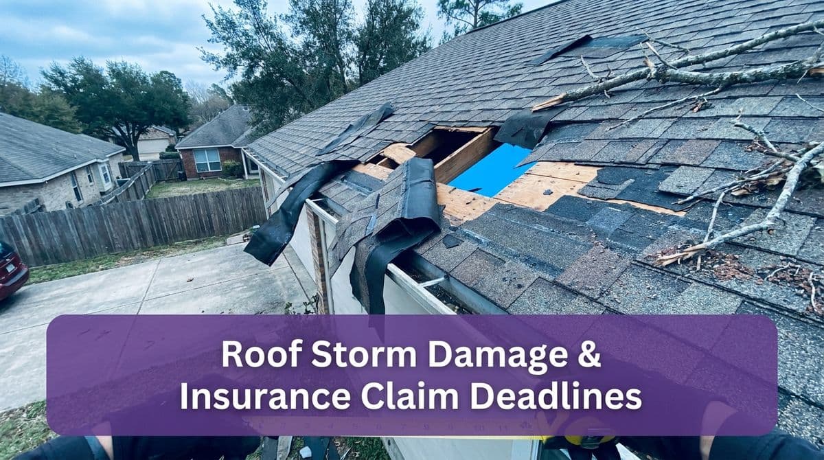 Roof Storm Damage & Insurance Claim Deadlines image